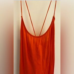 Women’s Orange Criss Cross Lace Camisole Large